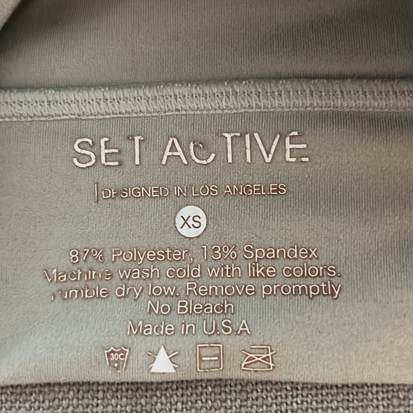 SETActive LUXFORM SCOOP Y Sports Bra (XS)- OAT MILK - Picture 4 of 5